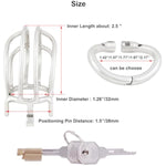Male Chastity Device Ergonomic Design Stainless Steel Hinged Ring Male Cock Cage Adult Game Sex Toy T2245 45Mm