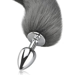 Anal Sex Toy Butt Plug With Smooth Long Fox Tail G-Spot Massage Vaginal Stimulation Flirting Animal Tail Adult Sex Toys For Women Men Couple Cosplay (M)