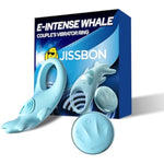 E-Intense Whale Vibrating Penis Ring Sex Toy For Couple Silicone Penis Ring With 6 Vibration Patterns Ipx6 Waterproof Remote Control Cock Ring Vibrators Couples Sex Toys