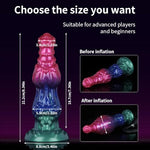 Sex Toys Butt Plug Anal Dildo, Huge Anal Inflatable Dildo Silicone with Suction Cup, Fantasy Monster Dildo Anal Trainer Stretcher Dilators for Women Men Couple