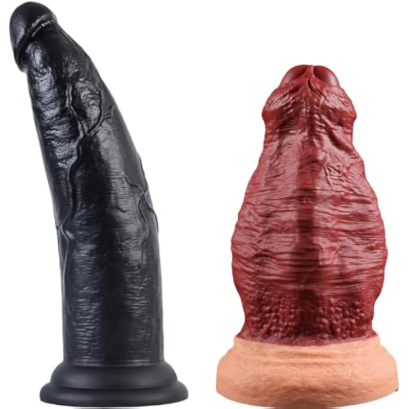 2.93'' Diameter Huge Thick Dildo & 4.5 Inch Diameter Extra Thick Fat Dildo, 12 Inch Big Black Cock Large Anal Dildos Without Balls, 10 Inch Huge Butt Plug Uncut Massive Dildo