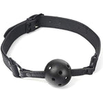 Black Ball Gag Bdsm Oral Fetish Slave Adjustable Breathable Restraints, 1.0 Count
