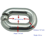 1.89X0.94Inch 15.5Oz Ball Stretcher Weight Male 304 Stainless Steel Ball Stretcher Testicle Stretching Enhancer Ring Chastity Ring Metal Device Toys