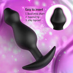 Anal Plug, Silicone Anal Beads Butt Plug For Comfortable Long-Term Wear Prostate Massager Sex Toy With Narrow Flared Base & Long Neck For Men Women (M)