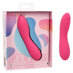 Liquid Silicone Pixies Ripple – Rechargeable Travel Size Mini Vibrator –Waterproof Adult Sex Toy For Women – Pink