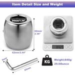 Male Ball Stretcher Heavy Duty 304 Stainless Steel Ball Testicle Scrotum Pendant Ball (Inner Dia 34Mm,Tall 60Mm,29.6 Ounce)