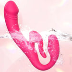 Strapless Strap On Dildo Harness Lesbian Sex Toys, Anti-Slip Silicone Realistic Double-Ended Vibrating Butt Plug, Adult Anal Sex Toys For Women Couples Sexual Pleasure Tools