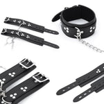 Bdsm Bondage Sets Neck To Arm Wrist Cuffs Restraint Kits Adjustable Backhand Back Handcuffs Collar Sm Adult Sex Toys Fetish One-Piece Slave Cuffs With Chain Bedroom Sex Game For Beginner Couples
