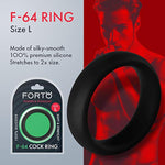 F-64 Wide Liquid Silicone Cock Ring – Extra Thick Penis Ring For Harder Erections – Textured, Stretchy & Firm C-Ring – Available In Red, Black, Blue – 3 Sizes (Black, Large)