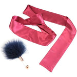 Feather Paddle French Crop Whip Satin Eye Mask Silk Blindfold Feather Tickle Bondage Sets Restraint Kits For Couples