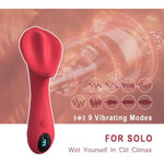 Vibrator Wand Women Sex Toys - 3 In 1 Clitoris Vagina Labia Vibrator, Lcd Clitoral Stimulator 9 Vibration, Vibrating Nipple Bullet Female Adult Sex Toy, Sexual Stimulation For Women Pleasure