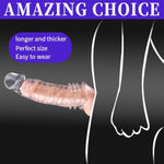 Pennis Extende Penis Sleeve Cock Sleeve Reusable Condom, Sex Toys - Pumps & Enlargers Super Thick Realistic Penis Extender Enlarger For Men, Pennis Sleeve Girth Enhancer For Men Sex Enhancer (1)