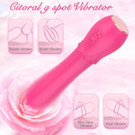 Clitoral G Spot Vibrator With 8 Vibration Modes, Powerful Soft Silicone Dildo Massager Vibrators For Anal Stimulation, Rose Sex Toys For Women
