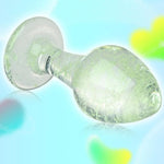 Glass Anal Plug Luminous Butt Plug Glass Plug G-Spot Stimulator Prostate Massager Vaginal Masturbation For Women Men Couples Beginners Valentine'S Gift Sex Toys (S)