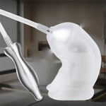 Two-In-One Metal Hollow Anal Plug With Holes Penis Restraint Sleeve, Transparent Soft Chastity Cage Sm Male Masturbation Device Adult Sex Toy