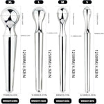 Solid Stainless Metal Dildo Penis Double-Ended Prostate Massage Stimulate Stick?Anal Butt Plug for G-spot Stimulation Sex Toy (XL)