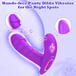 Wearable G Spot Dildo Vibrators, Sex Toys Butterfly Vibrator Dual Stimulation Adult Toys, Mini Vibrator App Remote Control With 9 Vibrating Modes Panty Vibrator Dildos For Women Couples Play, Purple