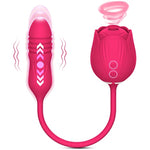 Sex Toys Rose Vibrator 3-In-1 G-Spot & Clitoral 3D Simulation Waterproof Intelligent Control Adult Sex Toy For Couples | 10 Modes Suction Thrust | Silent Waterproof