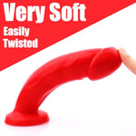 7.6 Inch Realistic Silicone Dildo, Body-Safe Material Huge Dildos For G Spot And Vaginal Stimulation With Strong Suction Cup, Anal Sex Toys For Women And Men(Red)