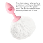 Bunny Tail Anal Butt Plug Silicone Anal Plug Cosplay Sexy Adult Toy Fluffy Rabbit Tail Sex Toys For Women Fun Sex Games Role Play Anal Training Adult Sex Toys