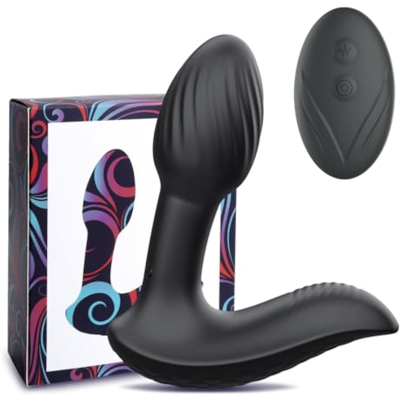 Prostate Massager Vibrator Anal Sex Toy With Remote Control, 360° Rotating 3-In-1 Butterfly Vibrators For Perineum & Prostate Massage, Vibrating Butt Plug Anal Plug Male Prostate Toy