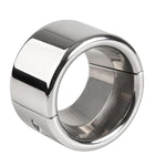 Metal Stainless Steel Bondage Weighted Cock Ring For Male Erection Enhancement Exercises Penis Stretcher Time-Lapse Exercise Cock Ring Adult Sex Toys(20Mm)