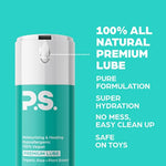 Personal Lubricant - Organic Aloe & Plant Based Lube - Clean, Vegan, & Ph Balanced - 100% Natural Water Based Lubrication - 100Ml Bottle