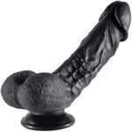 Realistic Dildo For Beginners, Lifelike Silicone Dildo With Strong Suction Cup For Hands-Free Play, Penis For G-Spot Stimulator With Curved Shaft And Balls Anal Sex Toys For Women (Black S)