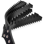 Fetish Leather Spanking Paddles 3 Layers Jagged Bondage Slapping Paddle Bdsm Flirting Toys For Couple