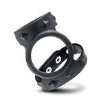 Blush Performance Vs8 Double Cock & Ball Strap (9" & 8" Straps, 2.5" Ring) - Puria Silicone + Stainless Steel - Adjustable 3-Snap Penis Ring For Stamina & Erection - Adult Sex Toy For Men - (Black)