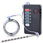 Electric Stainless Steel Urinary Plug Smooth Urethral Sounding & Penis Ring Stretcher Toy Stimulate Urethral Dilator Masturbation Urethral Sounds Plug Adult Sex Toys Training For Men 40Mm