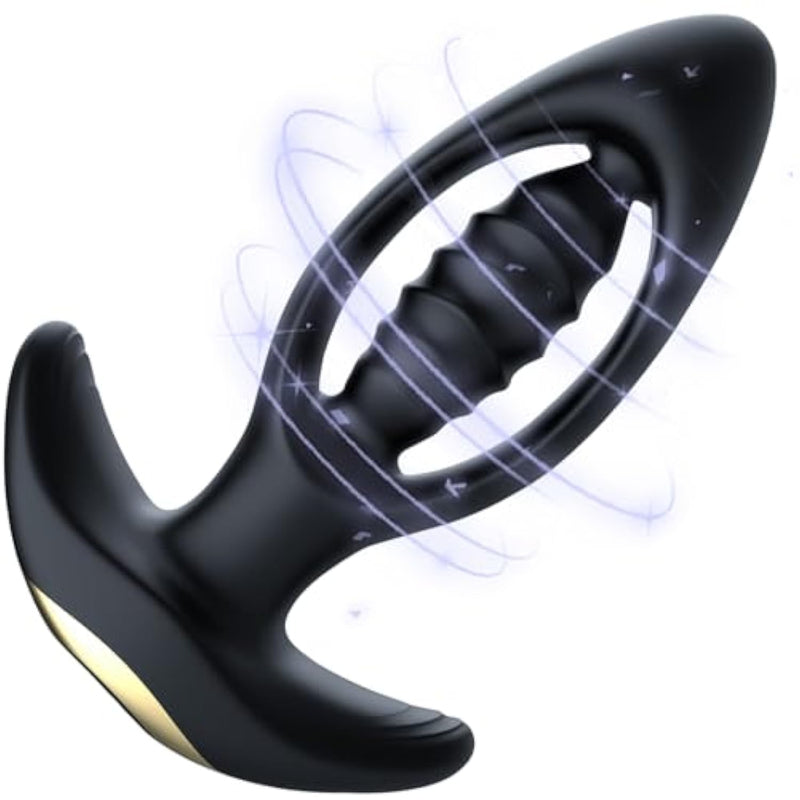 Vibrating Butt Plug, Rechargeable Anal Plug With 9 Vibration Modes, Remote Control Waterproof Adult Sex Toys & Games Anal Vibrators For Men, Women, Couples, Black (Black)