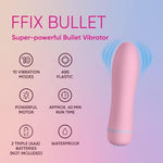 Femme Funn Bullet Vibrator Sex Toy For Women - Discreet & Travel Friendly Adult Toy With 10 Powerful Speeds, Waterproof, Battery Operated - Small Mini Vibrator Personal Massager (Pink, Mini)