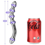 Metal Double Ended Dildo, Stainless Steel G-Spot Massage Dildo,Stainless Steel Double Head Dildo Heavy Anal Bead Butt Plug Adult Sex Toys For Men Women Lesbian Gay