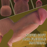 Huge Thick Dildo Sex Toy, 2.48'' Diameter Adult Realistic Silicone Dildo With Strong Suction Cup For Vaginal G-Spot Stimulation, Adult Toys For Men Women Couple Gay Pleasure (Flesh)