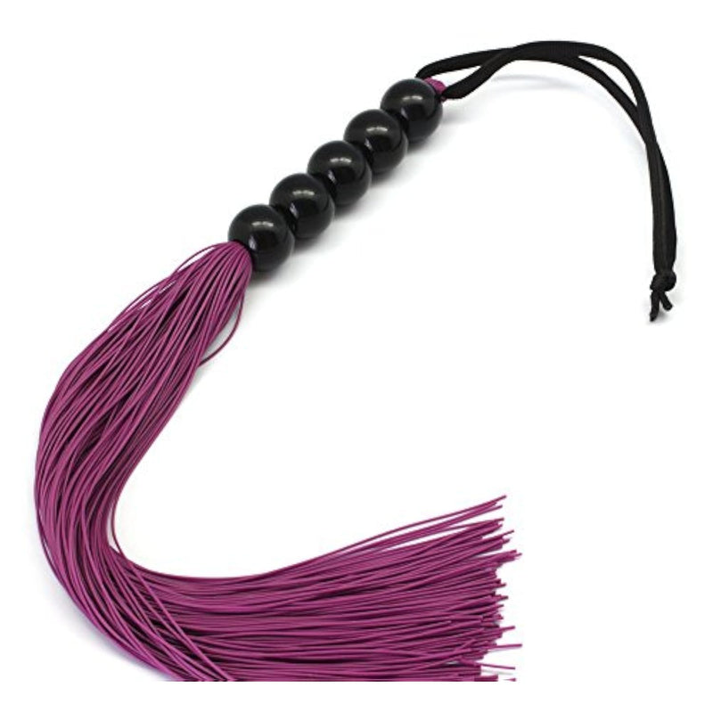 Rubber Sex Flogger Whip - Beginners Super Soft 15 Inch Flogger Whip For Sex Adult (Purple)