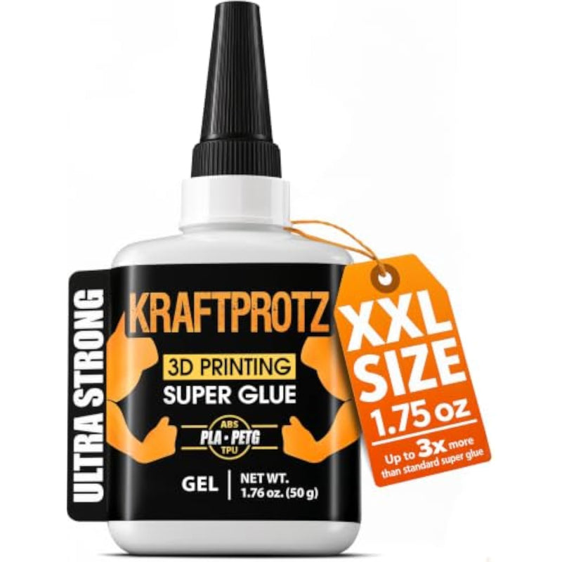 3D Printing Super Glue Gel 1.75 oz - Instant Adhesive for PLA ABS PETG TPU Filaments