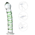 Crystal Glass Anal Dildo Anal Sex Toys for Couples, Realistic Dildo Anal Buttplug with Raised Spiral Texture, Anal Plug Prostate Massager for G-Spot & Anal Stimulator Adult Sex Toys for Women