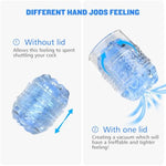 Spiral Motion Male Masturbator Adult Sex Toys For Men - Manual Sucking Stroker Realistic Pocket Pussy For Men Masturbation Sleeve, Open Ended Crystal Sex Toy, Pocket Pussies Penis Toys