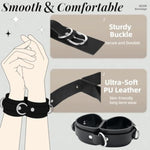 Bdsm Bondage Handcuffs Sex Restraints Wrist Cuffs Sex Toys Pu Leather Adjustable Adult Fetish Sm Games For Couples Women Men
