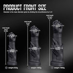 Realistic Fist Dildo - 14.76"" Silicone Fisting Dildo with Suction Cup, Forearm Dildos for Anal Plugs, Large Thick Prostate Sex Toy for Men and Women Black Butt Plug Vaginal Or Anal (M)