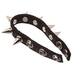 Spiked Leather Cock Ring Penis Band Black
