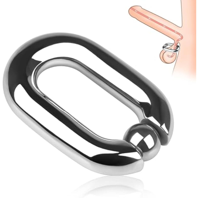 Stainless Steel Cock Ring,Penis Ring Penis Toys Cock Ball Stretcher Weights Cockring For Erection Enhancing Long Lasting Stronger Pleasure Ring Men Sex Toys (2.87In)