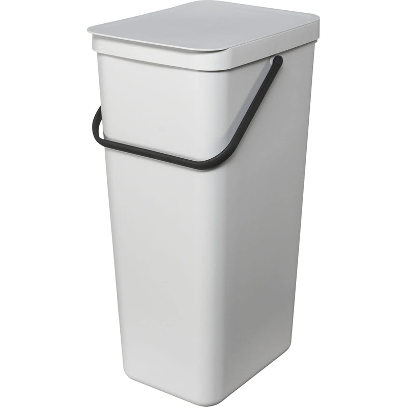 Sort & Go Kitchen Recycling/Garbage Trash Can (10.6 Gal/Light Gray) Stackable Re