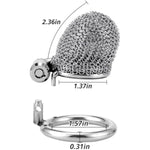 Stainless Steel Male Chastity Devices Flexible Mesh Chain Cock Cages Breathable And Comfortable Locked Cage Penis Exercise Tease Sex Bondage Couple Adult Sex Toy (S)