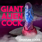 Alien Silicone Dildo For Men, Women & Couples. Firm And Flexible, Strong Suction Base, Sci-Fi Fantasy Dildo. Premium Phthalate-Free & Body-Safe Silicone. 1 Piece, Purple, Blue & Pink
