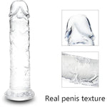 8.66 Inch Realistic Dildo, Clear Dildo With Suction Cup For Women Masturbator G Spot Clit Vaginal Stimulator Men Anal Adult Sex Toys