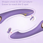 G Spot Vibrator Sex Toys - Ergonomics Curved Clitoral G Spot Anal Stimulator Dildo, Adult Toys With 10 Powerful Vibrating Modes, Soft Silicone Adult Sex Toy For Women Couple (Purple)