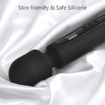 Adult Vibrator Wand with LCD Display and 10 Patterns, 4 Speeds for Clitoral Stimulation