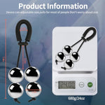 686G/24.19Oz Metal Penis Stretcher Devices- Adjustable Penis Physical Exercise Tools,Penis Stretcher Wearable Male Sex Toys(4Pcs Ball)